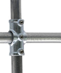 Half Inch Galvanized Steel Cross Socket 4 Way Pipe Fitting DN15 For Industrial DIY Projects Built To Last Malleable Cast Iron