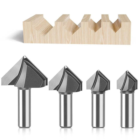 Super Sharp 90 Degree Chamfer Router Bit With Tungsten Carbide Tip For Precision V Groove Engraving Jobs On Wood Or Plastic Plus 6mm Shank Size