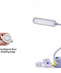 Top Shelf Heavy Duty 30 Led Magnetic Work Lamp With Slick Silicone Gooseneck And Easy Press Button for detailed work.