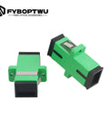 100 Pack SC To SC Fiber Optic Adapters Singlemode APC Simplex, SC Female To SC Female, Ceramic Ferrule, Ultra Low Insertion Loss