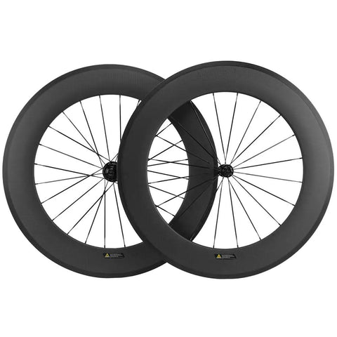 Carbon Road Wheelset 700c Matte Finish Clincher With 88mm Rim Brake For Fast Lightweight Rides, high strength carbon construction