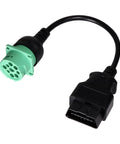 16 Pin OBD II To 9 Pin J1939 Truck Diagnostic Adapter Cable For Heavy Duty Trucks And Commercial Vehicles, 16 Pin Male To 9 Pin Female