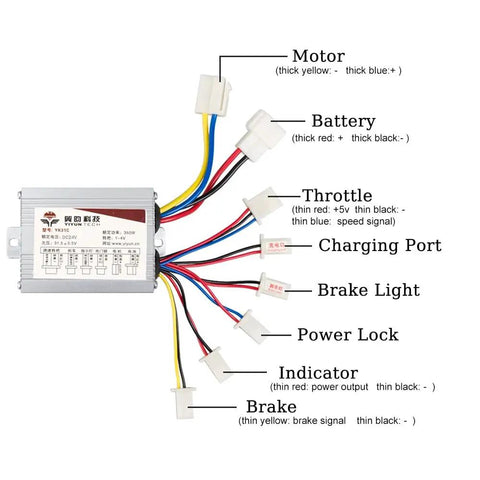 24V Brushed Electric Motor Kit With 3000RPM High Speed DC Motor And 350W Controller For Electric Bikes Scooters Dirt Bikes Crazy Cart Mini Motor Beast Mode Upgrade And Conversion