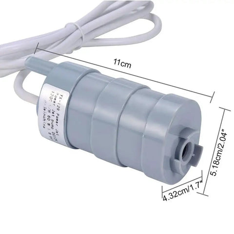 Badass 12V Submersible Water Pump delivers killer 600 liters per hour flow, compact size for tight spaces with 11cm length.