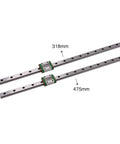 Dual Z Axis Linear Rail Kit With Back Plate For Ender 3 And CR10 Series 3D Printers MGN12C shown with 318mm and 475mm rails
