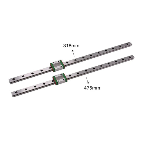 Dual Z Axis Linear Rail Kit With Back Plate For Ender 3 And CR10 Series 3D Printers MGN12C shown with 318mm and 475mm rails