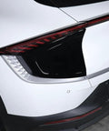 Badass Slick EV Charging Port Panel Trim Cover For Hyundai Kia EV6 2022 To 2026, rear view showing sleek black finish.