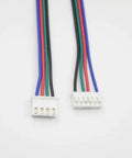 Close-up of motor wire connectors for NEMA 17 Stepper Motor With Integrated 240mm TR8x2 Lead Screw 2mm Pitch 500mN.m High Torque