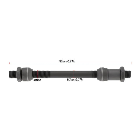 10mm Hollow Rear Axle For MTB And Road Bikes 145mm Length Steel Replacement Upgrade For Multi Speed Hubs shown in size illustration