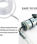 Clear Vinyl Tubing One Half Inch Inner Diameter Fifty Feet Long Low Pressure Flexible PVC Hose in easy connector setup