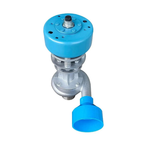 Compact 500W Micro Hydroelectric Generator With Copper Core Coil for off-grid adventures, shown in blue and silver design.