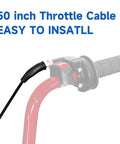Throttle Cable For Predator 212cc 200cc 196cc Mini Bike Engines And Coleman CT200U MB165 MB200 shown on a handlebar.