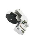 Close-up of a replacement wheel hub motor and wheel for Robo Vacuum, compatible with Mijia 1C, shows durable soft rubber treads.