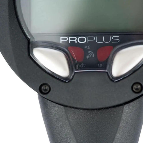 Close-up of Pro Plus 4.0 Dive Computer with Compass, Easy Read Display, Bluetooth Sync to DiverLog App, Air Nitrox Modes no brainer interface.