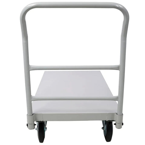 Heavy Duty Steel Flatbed Platform Truck Cart With Smooth Swivel Casters And Sturdy Grip Handle For No Sweat Moving Of Pallets Cargo And Heavy Gear Up To Two Thousand Pounds