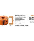 Heavy Duty Aircraft Aluminum Rabbeting Cutter Head Workhorse With Carbide Tipped Blades, 100mm size for spindle moulders.