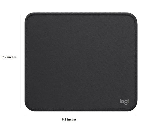 Studio Series Mouse Pad With Anti Slip Rubber Base, Spill Resistant Surface, Easy Gliding, Durable Materials, Portable Desk Mat In Graphite, Fresh Modern Design For Home Office And Gaming, product dimensions 9.1x7.9 inches