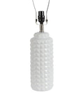 Felix LED Ceramic Table Lamps Set Of 2 In Antique Brass Finish With White Linen Hardback Shade, ceramic base no shade