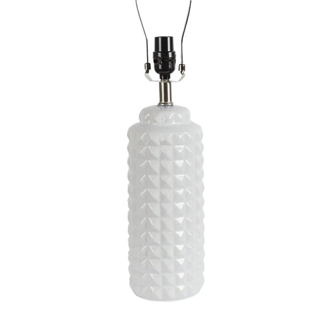 Felix LED Ceramic Table Lamps Set Of 2 In Antique Brass Finish With White Linen Hardback Shade, ceramic base no shade