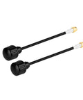 5dBi 5.8GHz FPV Antenna 2 Pack With SMA Male Connectors For Long Range Video Link shown in black with gold SMA connectors.