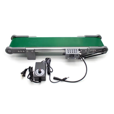 12V Electric Desktop Conveyor Belt For Tech Prototyping And Friction Experiments With Adjustable Speed From 0 To 116 RPM