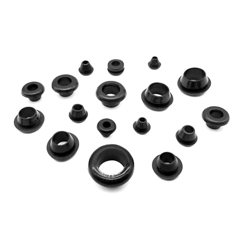 Heavy Duty Black Rubber Snap On Grommet Hole Plugs End Caps In 3mm To 50mm Sizes For Industrial Gear, Auto Parts, And High Pressure Systems That Seal Tight Like Nothing! assorted sizes