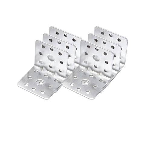 Heavy Duty Galvanized Iron L Shaped Corner Brackets For Shelves And Structural Use with 90 Degree Design and Mounting Holes