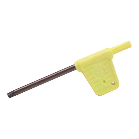 Solid 10-Piece Torx Screwdriver Set With Red Handles Featuring T5 To T20 Star Bits Perfect For Fixing Electronics Auto And Home Appliances Made Of Durable Steel That Is Built To Last And Ready For Any Heavy Lifting Job You Got. yellow T20 Torx screwdriver with steel shaft