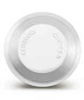 White gas fuel cap, plastic, close-up view with OPEN and CLOSE markings for Kawasaki Mule