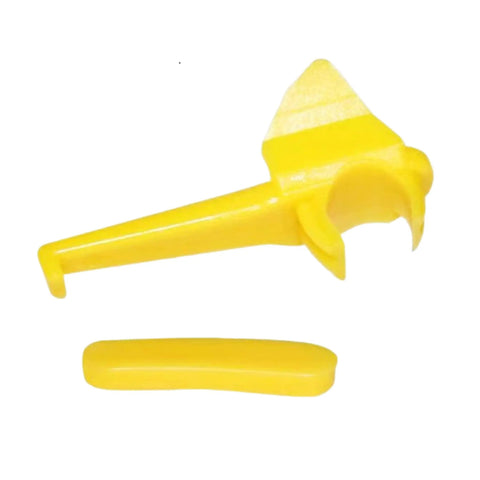 Tire Changer Plastic Insert Kit For Duck Head Mounts, nylon wheel guard insert, yellow front upper and rear lower pack