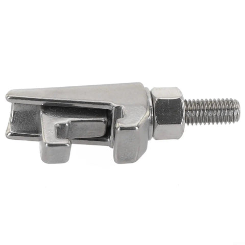 Heavy Duty M8 Double Jaw C Clip Caliper Hook Screwclamp Forged From Knockout 304 Stainless Steel, side view, designed for reliable securing.