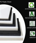 Stack of black Heavy Duty HDPE Plastic Sheets One Inch Thick Three By Twelve Inches Black Two Pack For Machining Home Improvement