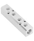 Heavy Duty Aluminum Air Manifold Block Coupler Quick Connect For Industrial Factories And Auto Shops High Pressure Resistance Up To 0.9 MPa Leak Free Installation SY30 02 4F