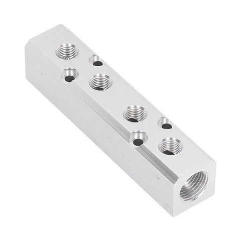 Heavy Duty Aluminum Air Manifold Block Coupler Quick Connect For Industrial Factories And Auto Shops High Pressure Resistance Up To 0.9 MPa Leak Free Installation SY30 02 4F