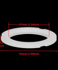 Clear Silicone Sealing Gasket For Coffee Machines 76X57X7MM OE 6V0945246 CL-00788 Easy Install, showing measurements.