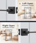 Matte Black Lever Door Handles Set 6 Pack Heavy Duty Privacy Lock For Interior Doors Slim Modern Door Hardware illustration