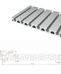 Premium 20240 Aluminum Extrusion T Slot Profile 20 By 20 Millimeter with precise dimensions for DIY 3D printer frames and CNC routers.