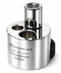 Pro Grade Stud Extractor Tool For Removing Broken Or Seized Studs And Damaged Bolts From One Quarter To Three Quarters Inch With Cam Action Grip, front view.