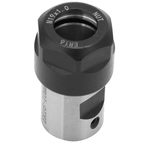 ER16 Collet Chuck Kit For CNC Milling Machines With 10mm Shaft Adapter Extension Rod Collet Block Holder silver