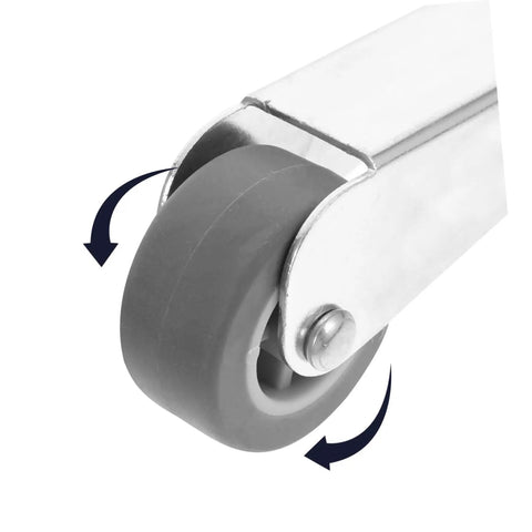 Heavy Duty Rock Solid Sliding Door Caster Wheel With Galvanized Steel Pulley For Barn And Wardrobe Tracks Featuring Dead Quiet Rollers And No Hassle Installation close-up showing durable rubber wheel and metal fittings.