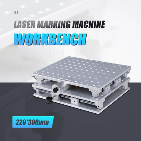 2 Axis Workbench XY Table With Polished Lifting Platform For Laser Engraver Machines, Aluminum, 220x300mm top view
