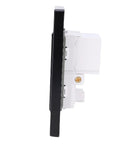 Rock Solid Heavy Duty Wall Outlet With Usb And Type C Ports Flame Retardant Electrical Receptacle 15A side view image with black frame.