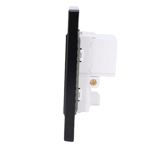 Smooth Operator US Standard Wall Outlet With USB C And USB A Fast Charging Sockets Delivers Fifteen Amp Electrical Power profile view