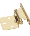 20 Pairs Overlay Cabinet Hinges In Brushed Brass Flush Mount Self Closing 0 To 180 Degree SCH30BB Gold Decorative Hinges For Cabinets