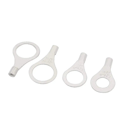 60 Pcs Bare Ring Tongue Terminals Non Insulated Wire Connectors Kit For Electrical Wiring Projects, showing various connector sizes