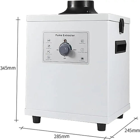 Moveable Welding Fume Extractor For Desktop Use Dual Port Smoke Remover 3 Stage Purifier Filtration Soldering Dust Cleanup