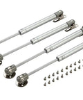 Heavy Duty 4 Pack Cabinet Gas Lift Struts 100N Smooth Closure Pneumatic Spring Supports For Kitchen Cupboards Toy Chests And Storage Drawers, high-quality metal design with screws.