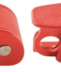 Top Shelf Hella Secure Red Circuit Breaker Lockout, durable steel construction for double toggle boxes, pack of 2 units.