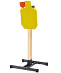 AR500 Hardened Steel Shooting Target System With Three Eighths Inch Thick Reactive Hostage Target, 12x20 Inch Silhouette And 4 Inch Round Plate