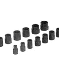 Heavy Duty Nut And Bolt Extraction Tool Kit For Rusted Damaged And Stripped Fasteners, 13 Piece Chrome Molybdenum Steel Socket Set